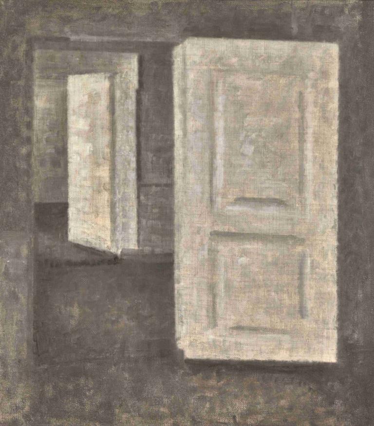 White doors, strandgade 25,Vilhelm Hammershøi,Illustratie,Illustratie, geen mensen, raam, landschap, deur