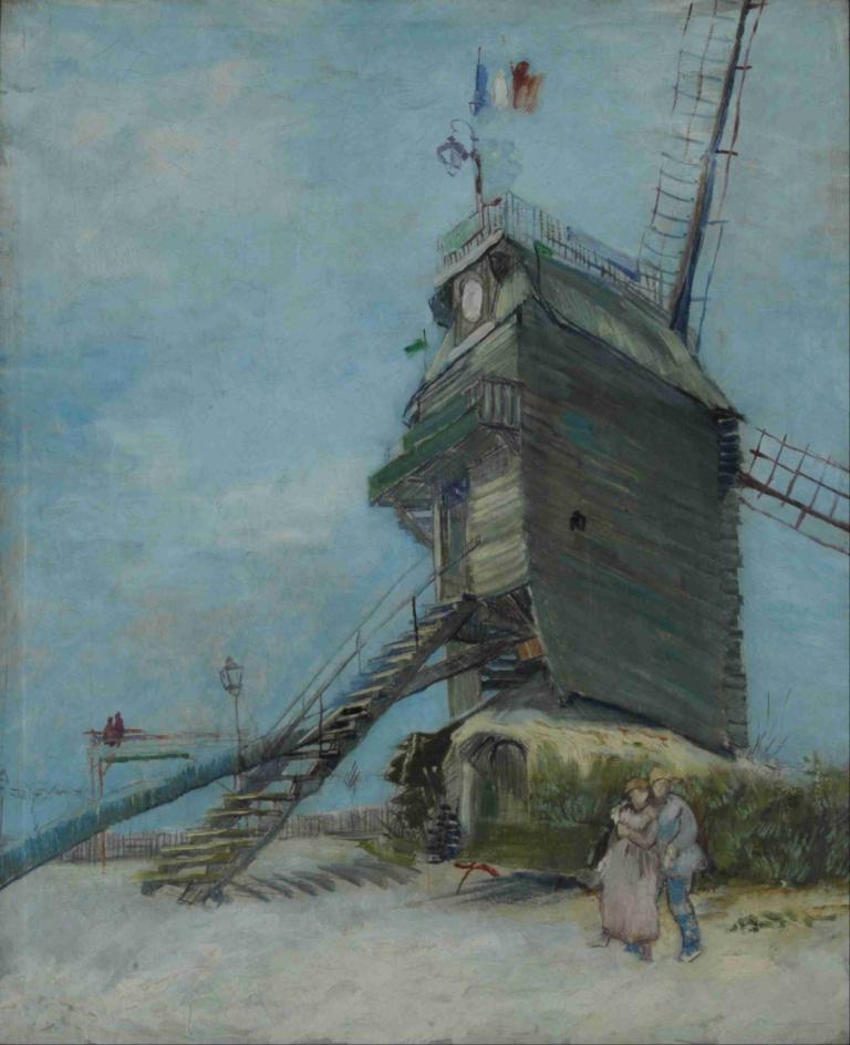 Le Moulin de la Galette,Moulin de la Galette,Vincent van Gogh,Lukisan cat minyak,Lukisan cat minyak