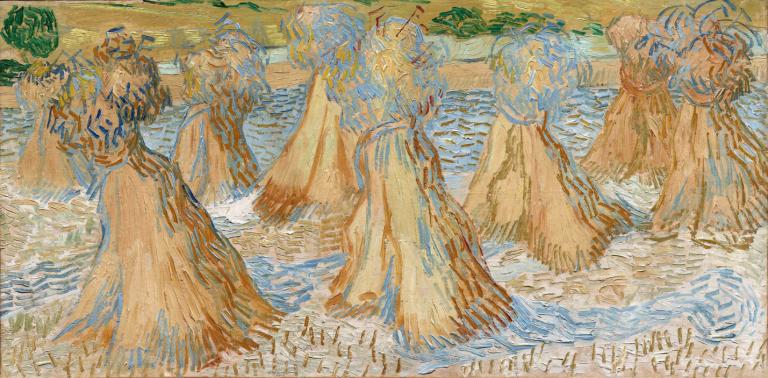 Sheaves of Wheat,Șuvițe de grâu,Vincent van Gogh,Pictura in ulei,Pictura in ulei, mai multe fete, 6+ fete