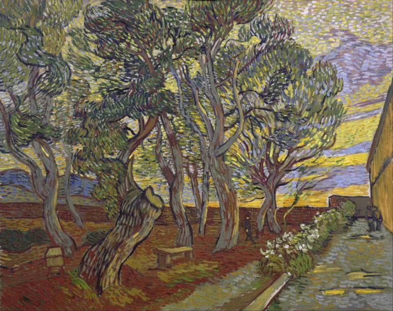 The garden of Saint Paul's Hospital,Saint Paul Hastanesi'nin bahçesi,Vincent van Gogh,Yağlı boya,Yağlı boya