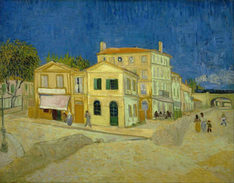 The yellow house [`The street'],Rumena hiša [`Ulica'],Vincent van Gogh,Oljna slika,Oljna slika, drevo