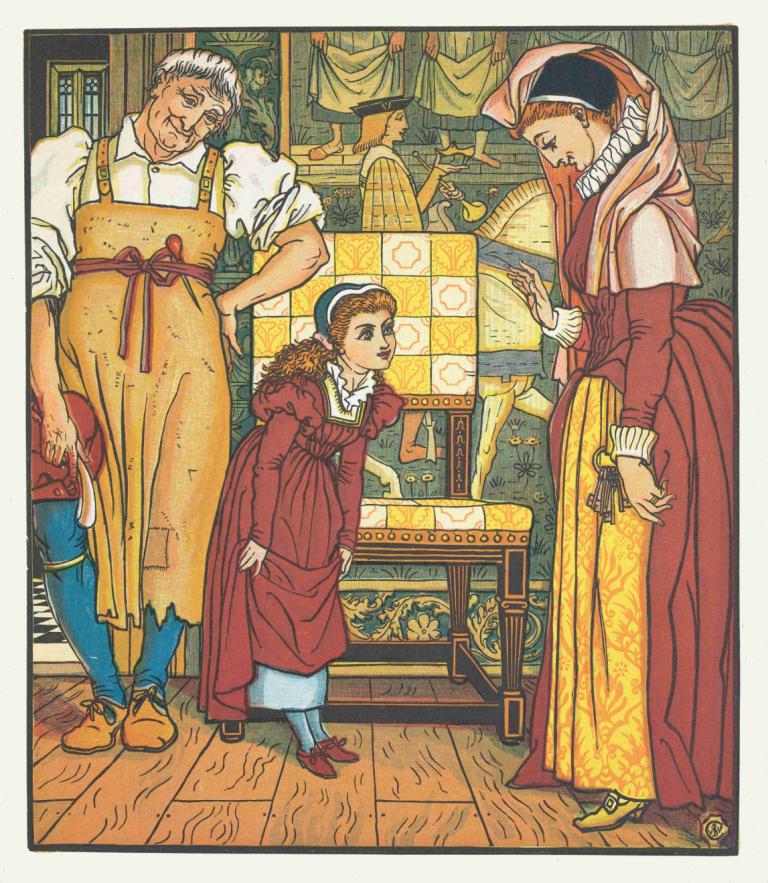 Goody Two Shoes Pl 1,Walter Crane,Illustration,Illustration, multiple boys, dress, old, brown hair