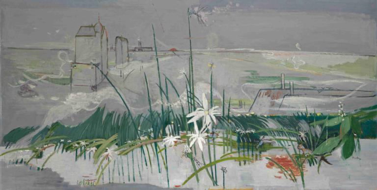 Morning,Morgen,Walter Kurt Wiemken,Ölgemälde,Ölgemälde, Blume, weiße Blume, draußen, Landschaft