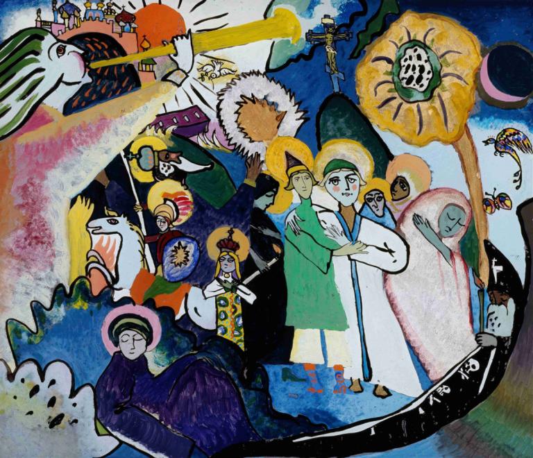 All Saints Day I,Wassily Kandinsky,Illustration,Illustration, multiple boys, 6+boys, traditional media