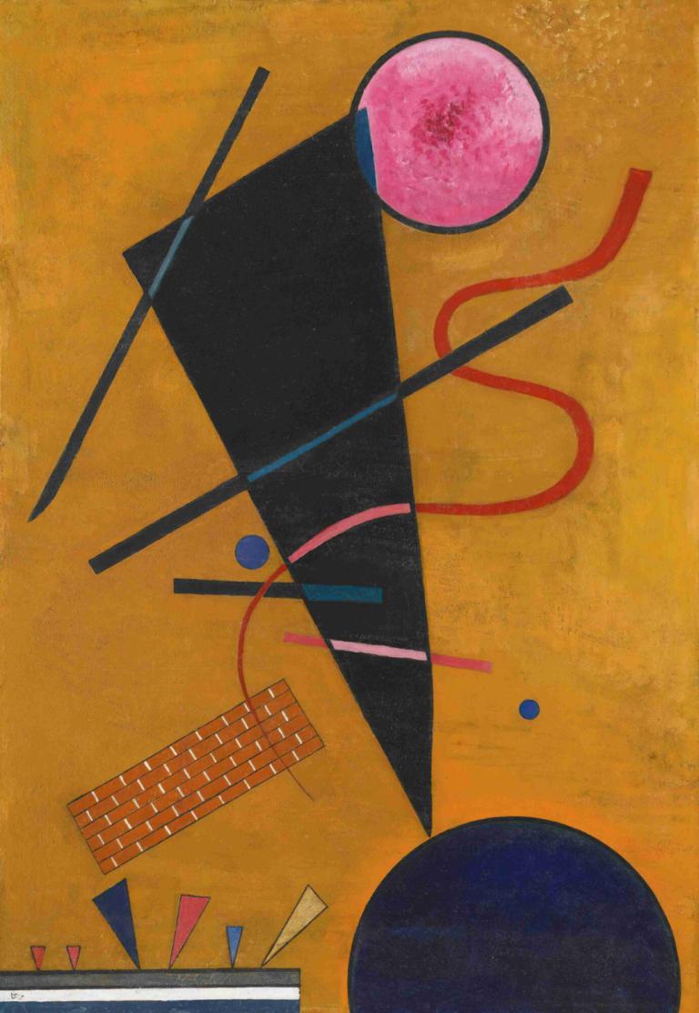 Berührung (Contact),Wassily Kandinsky,Illustration,Illustration, no humans, moon, abstract, planet