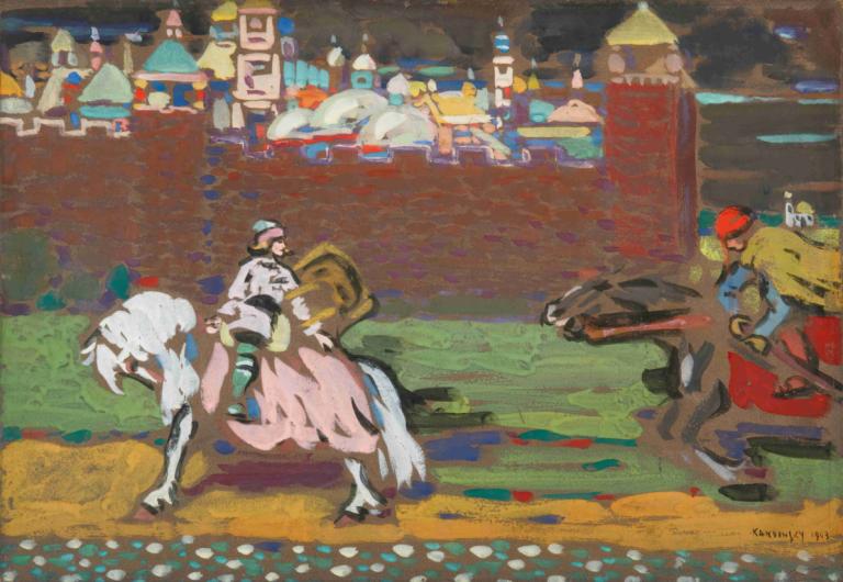 Crusaders,Korsfarere,Wassily Kandinsky,Illustrasjon,Illustrasjon, hest, ridning, kunstparodi, hesteridning