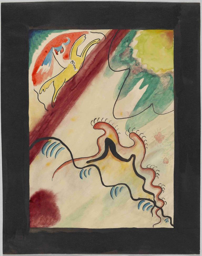 Design for the cover of the almanac 'The Blue Rider' VIIII,Wassily Kandinsky,Illustration,Illustration