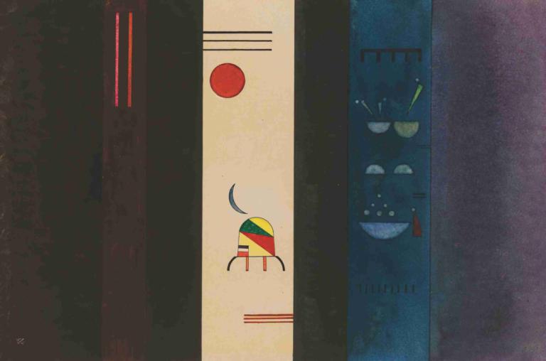 Dunkle Seiten (Dark Sides),Wassily Kandinsky,Illustration,Illustration, no humans, solo, door, indoors