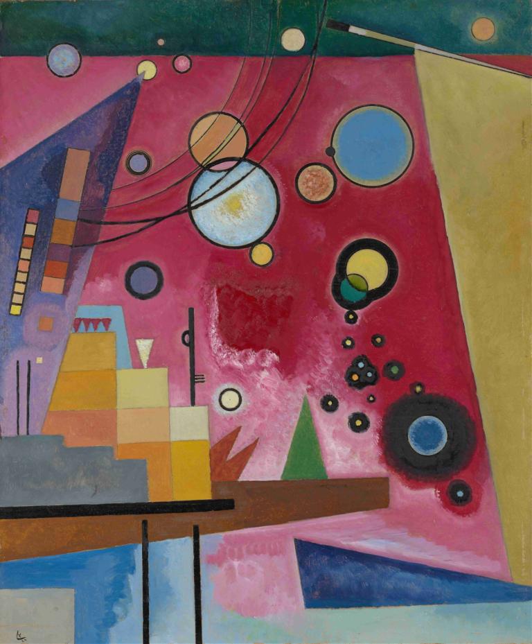 Heavy red,Tungt rött,Wassily Kandinsky,Illustration,Illustration, abstrakt, inga människor