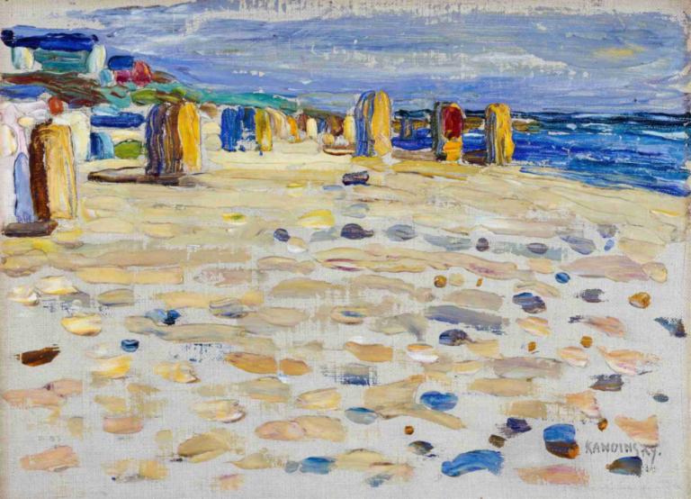 Holland – Strandkörbe,Nederland - Strandstoelen,Wassily Kandinsky,Illustratie,Illustratie, buitenshuis