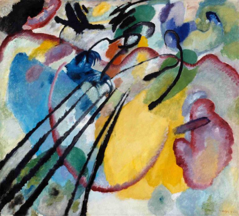 Improvisation 26 (rowing),Improvisatie 26 (roeien),Wassily Kandinsky,Waterverf,Waterverf, schilderij (middel)