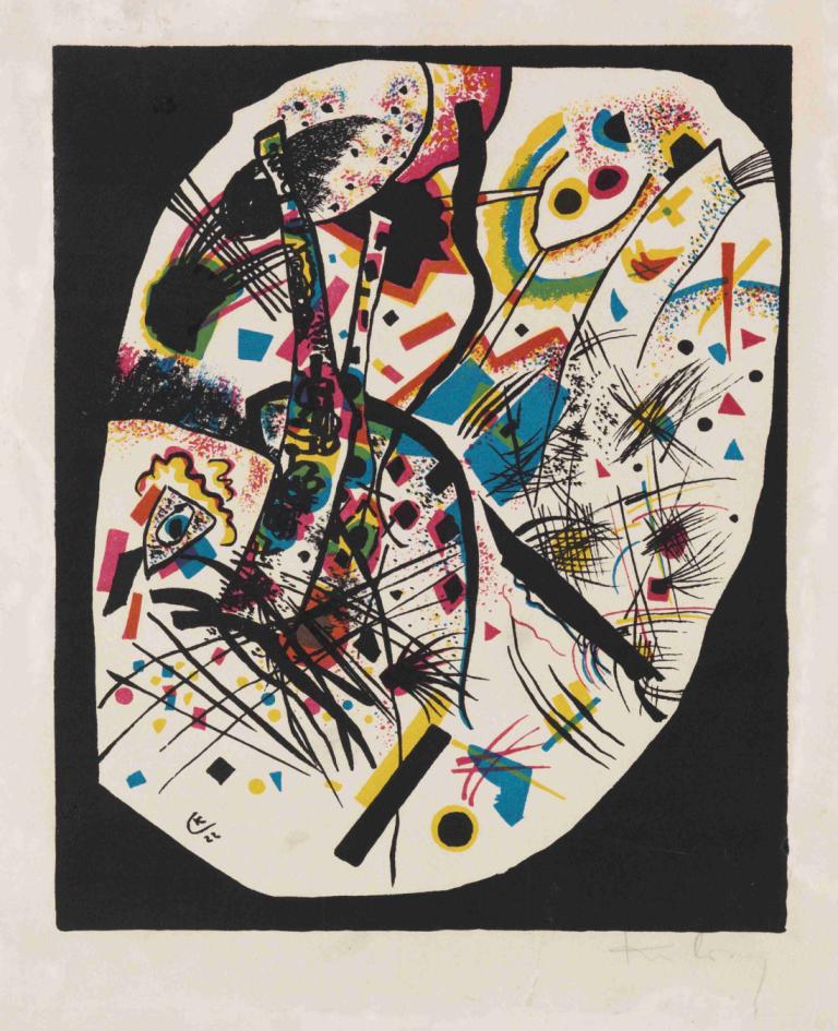 Kleine Welten III,ไคลน์ เวลเทนที่ 3,Wassily Kandinsky,วาสิริ คอนเทนสกี้,ภาพประกอบ,ภาพประกอบ, เชิงนามธรรม