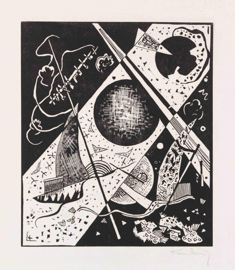 Kleine Welten VI,Petits mondes VI,Wassily Kandinsky,Vassily Kandinsky,Illustration,Illustration, monochrome