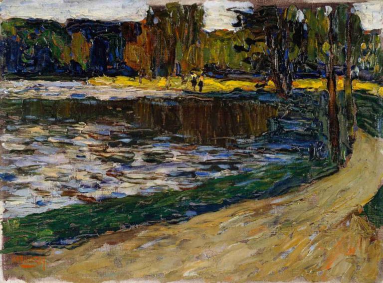 Munich - English Garden,Мюнхен - Английский сад,Wassily Kandinsky,Василий Кандинский,Иллюстрация,Иллюстрация