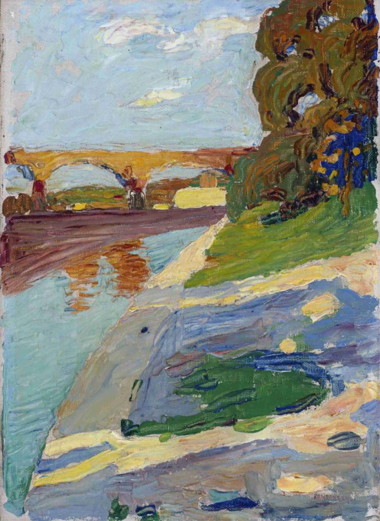 Munich - The Isar,Мюнхен - Изар,Wassily Kandinsky,Василий Кандинский,Иллюстрация,Иллюстрация