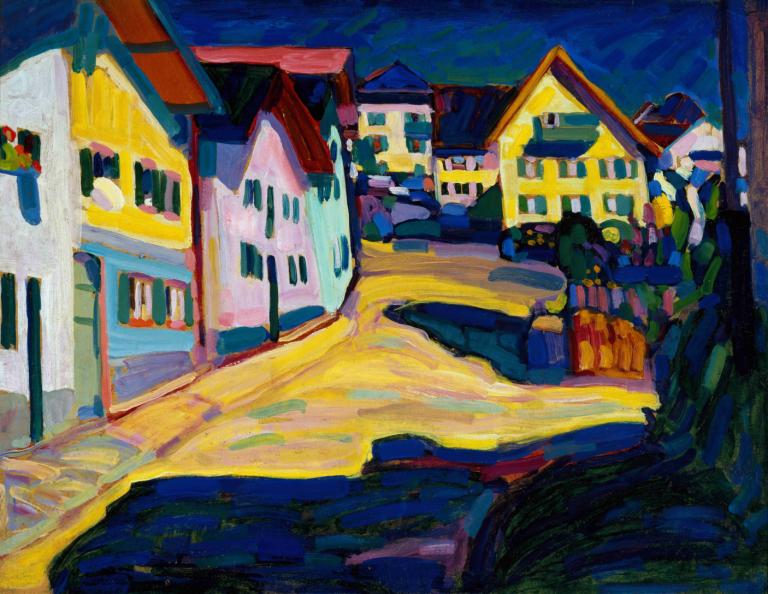 Murnau, Burggrabenstrasse 1, 1908,Wassily Kandinsky,Ilustrasi,Ilustrasi, di luar rumah, tidak ada manusia