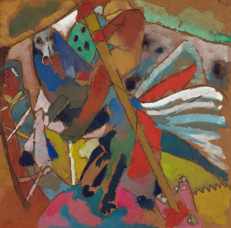 St. George II,Sint Joris II,Wassily Kandinsky,Waterverf,Waterverf, geen mensen