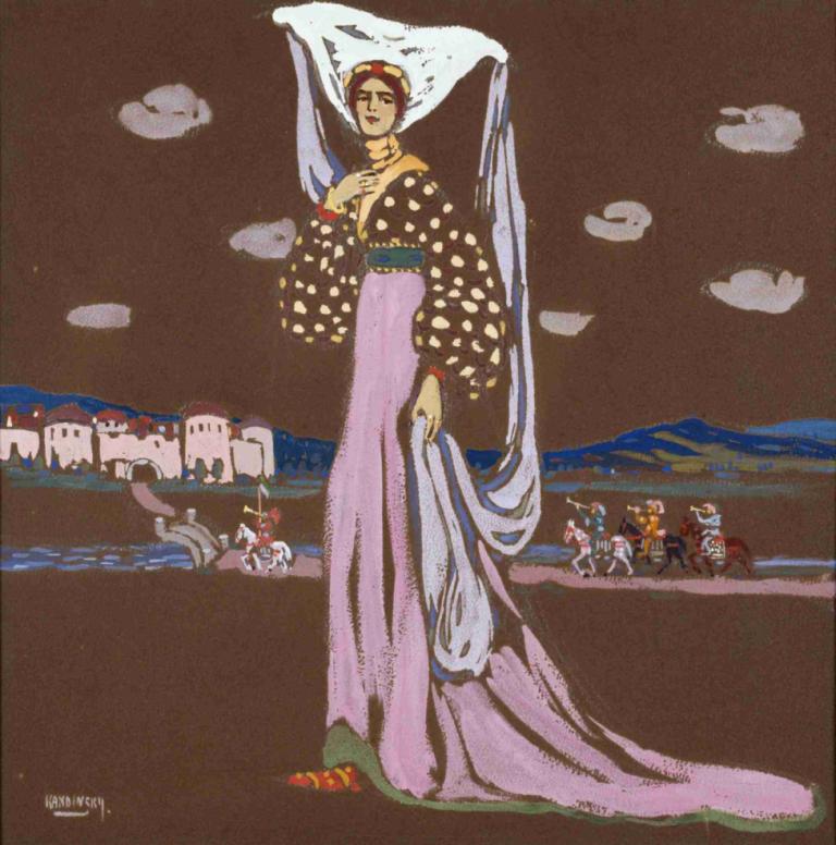 The Night (Walking Lady),Noaptea (Walking Lady),Wassily Kandinsky,Ilustrație,Ilustrație, 1 fata, mâneci lungi