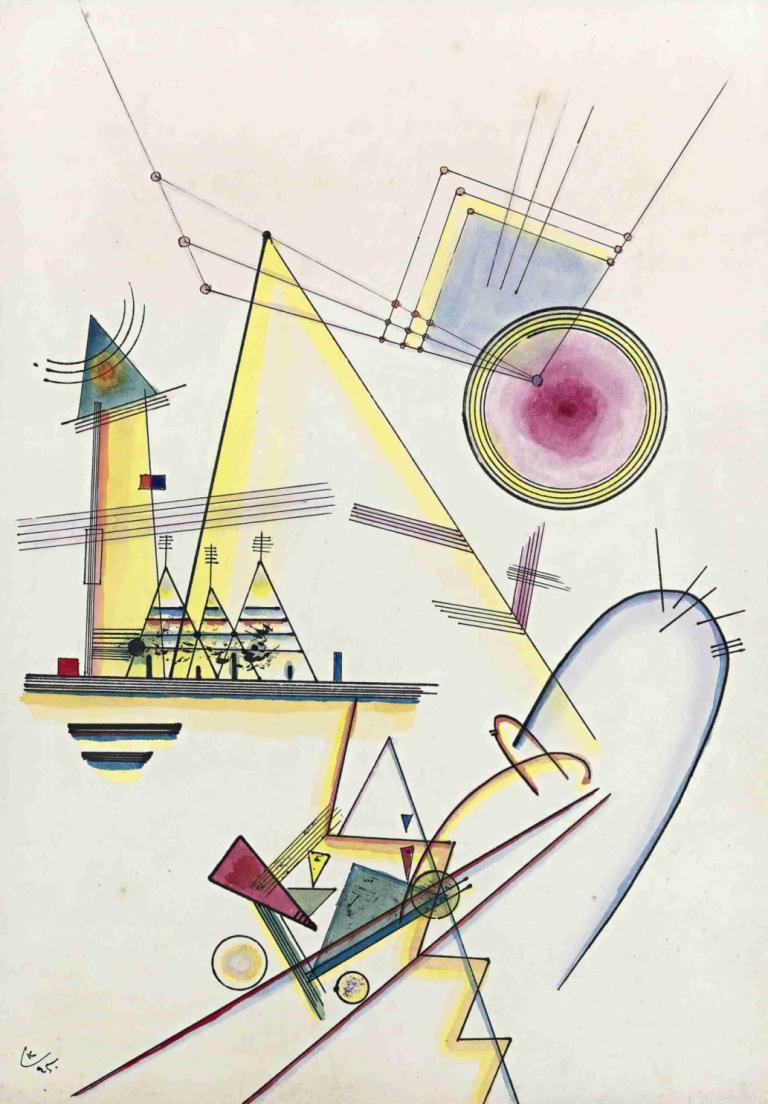 Zartes Gemüt (Delicate Soul),Nežna duša (Nežna duša),Wassily Kandinsky,Ilustracija,Ilustracija, brez ljudi