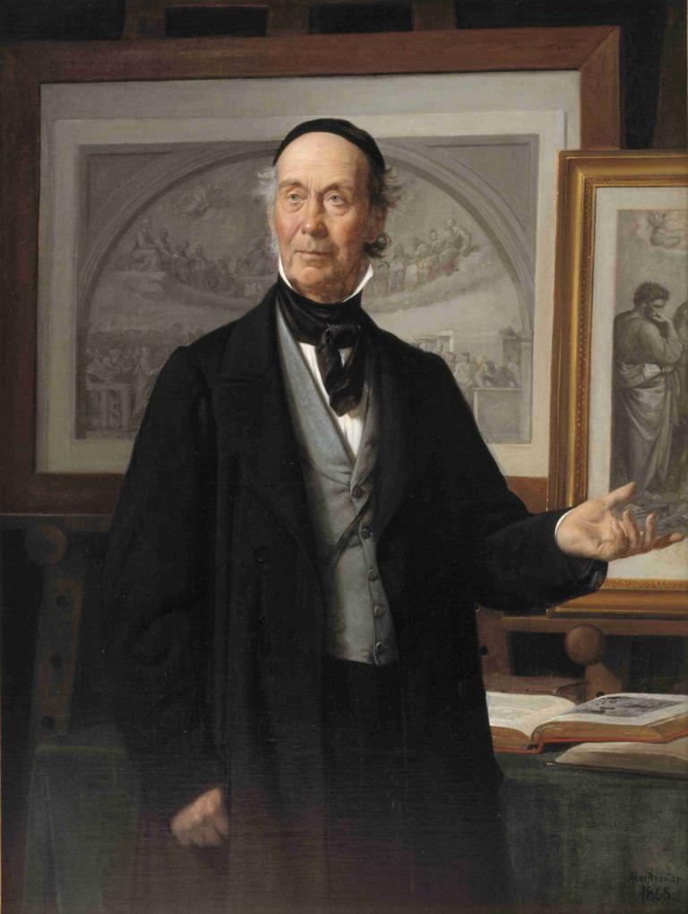 The Art Historian Niels Lauritz Høyen,Искусствовед Нильс Лауриц Хёйен,Wilhelm Marstrand,Уильям Марстранд