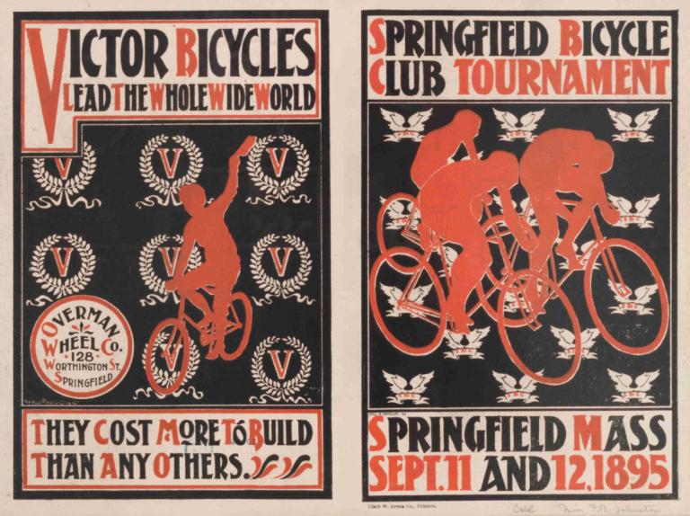 Springfield bicycle club tournament,Springfield cykelklub turnering,Will Bradley,Illustration,Illustration