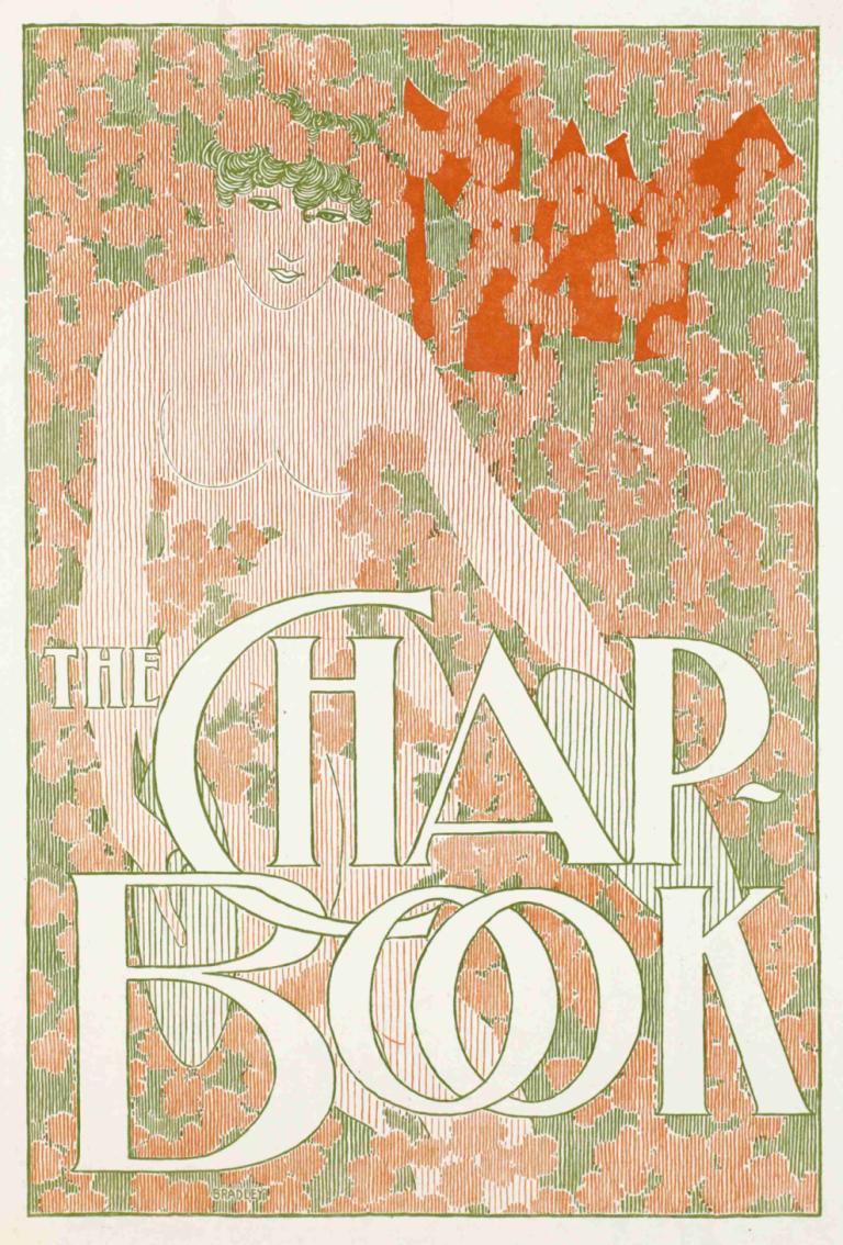 The chap book,Het chap boek,Will Bradley,Illustratie,Illustratie, solo, bloem, grens, kort haar, 1meisje