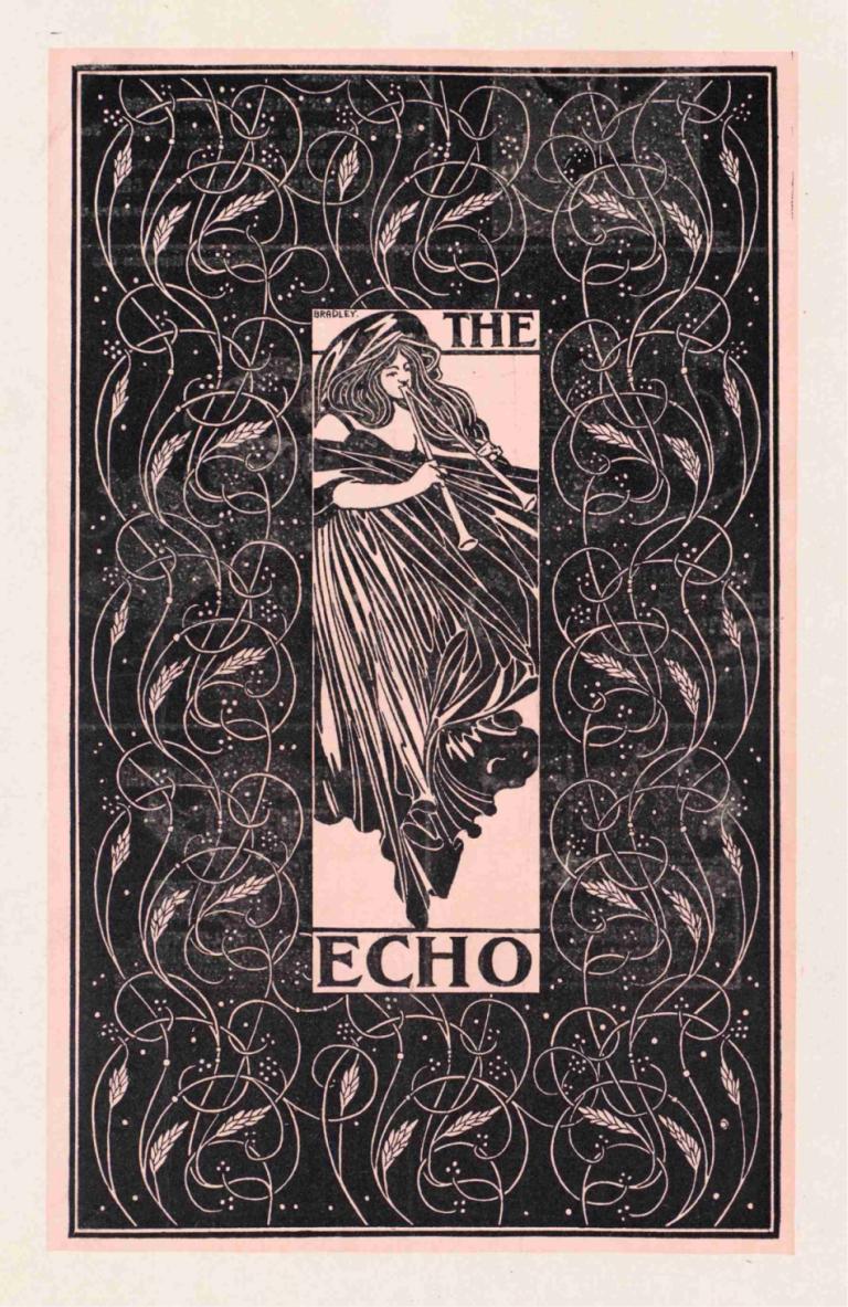 The echo, Chicago, April 15, 1896,De echo, Chicago, 15 april 1896,Will Bradley,Illustratie,Illustratie