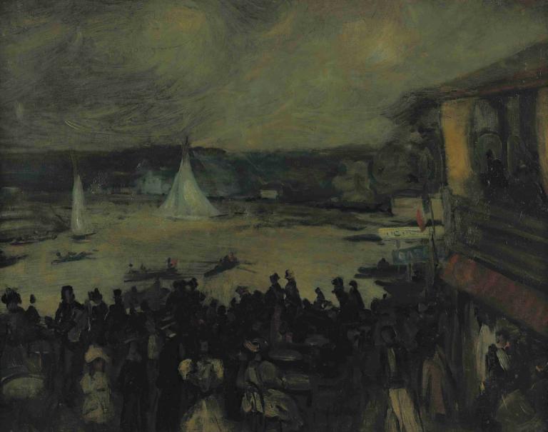 Sailing Boats - Paris,Zeilboten - Parijs,William James Glackens,Olieverf,Olieverf, waterscooters, boot