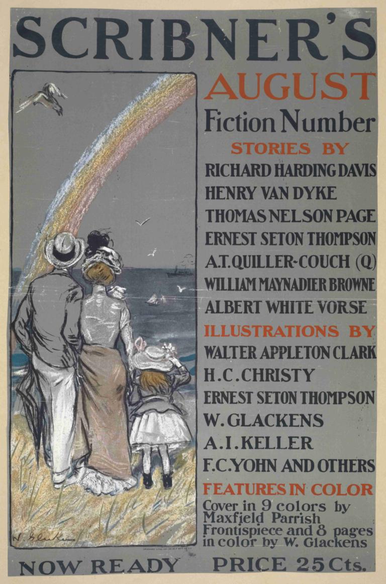 Scribner's August,Scribner's augustus,William James Glackens,Illustratie,Illustratie, 1meisje, Engelse tekst