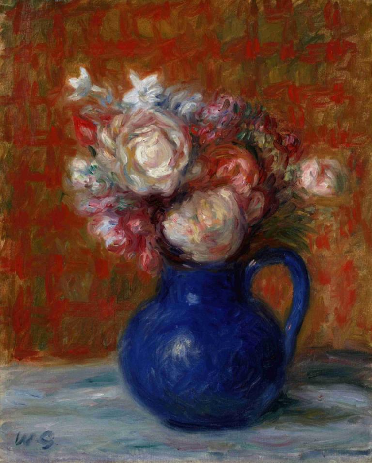 Still life “French Bouquet”,Stilleven "Frans boeket,William James Glackens,Olieverf,Olieverf, bloem