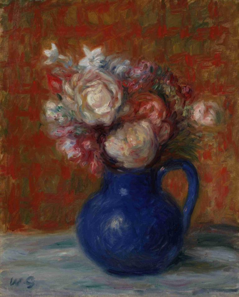 Still life 'French Bouquet',Stilleven 'Frans boeket,William James Glackens,Olieverf,Olieverf, bloem