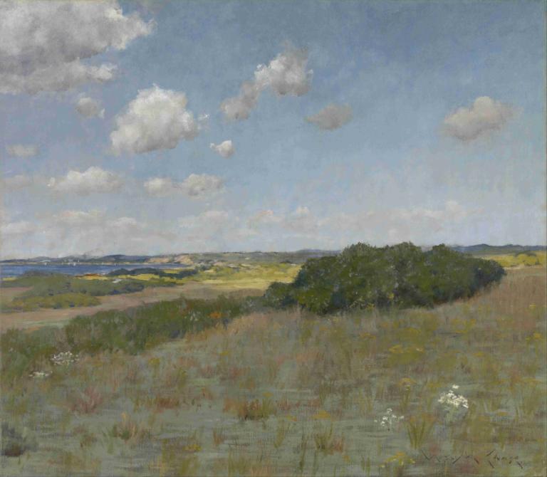 Sunlight and Shadow, Shinnecock Hills,William Merritt Chase,Oil Painting,Oil Painting, outdoors, no humans