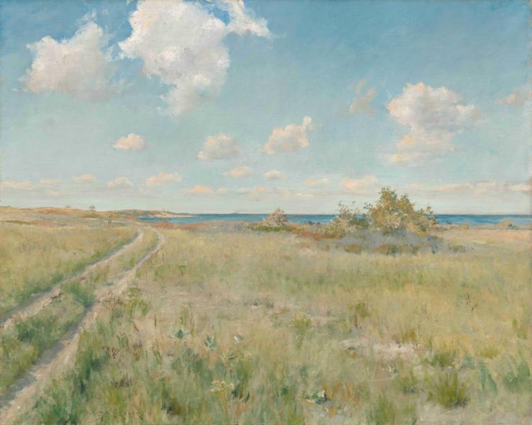 The Old Road to the Sea,Den gamla vägen till havet,William Merritt Chase,Oljemålning,Oljemålning, utomhus