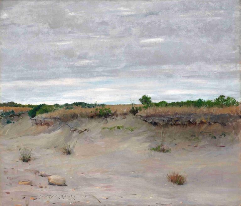 Wind-Swept Sands,Vindpinade sandstränder,William Merritt Chase,Oljemålning,Oljemålning, inga människor