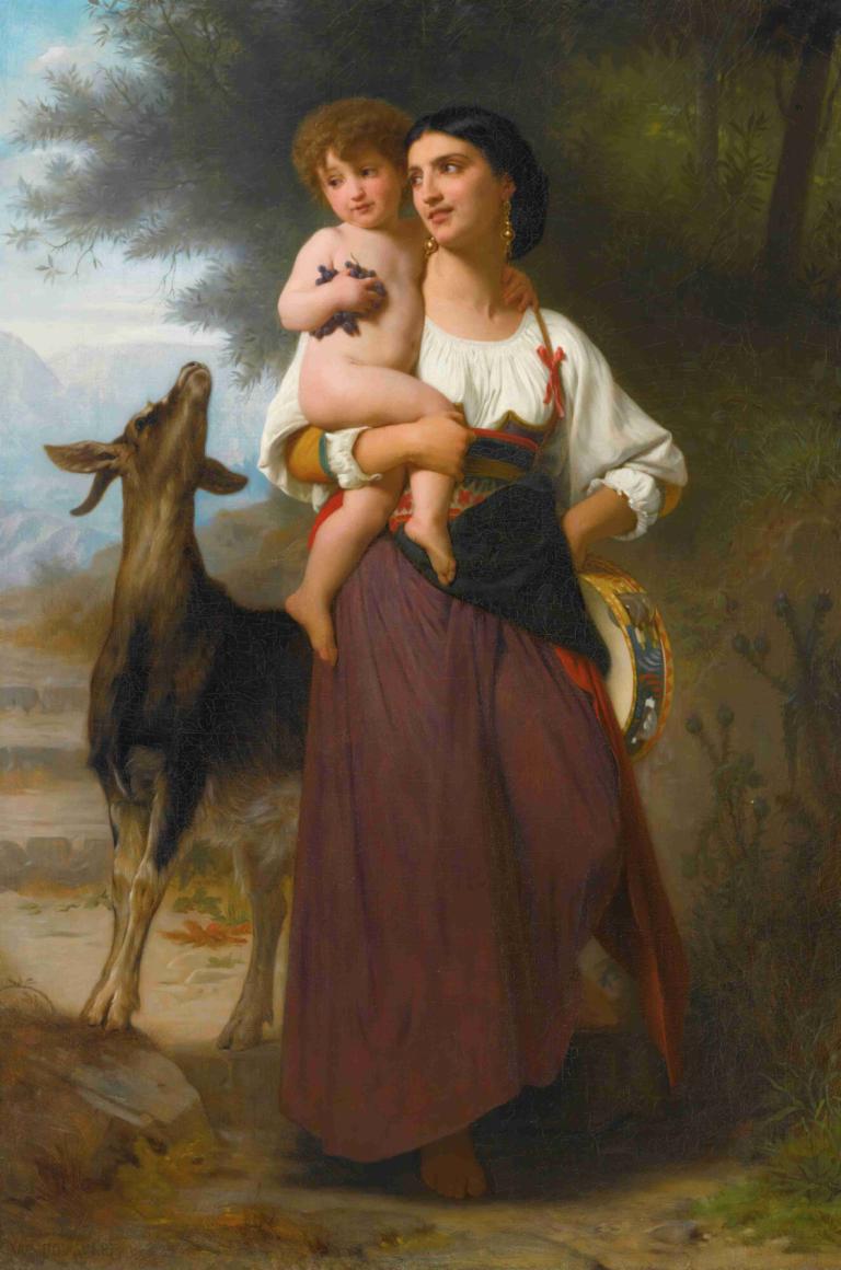 Convoitise,Convocare,William-Adolphe Bouguereau,Pittura ad olio,Pittura ad olio, a piedi nudi