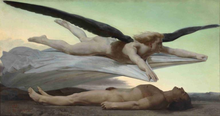 Equality Before Death,William-Adolphe Bouguereau,Oil Painting,Oil Painting, fine art parody, wings, nude