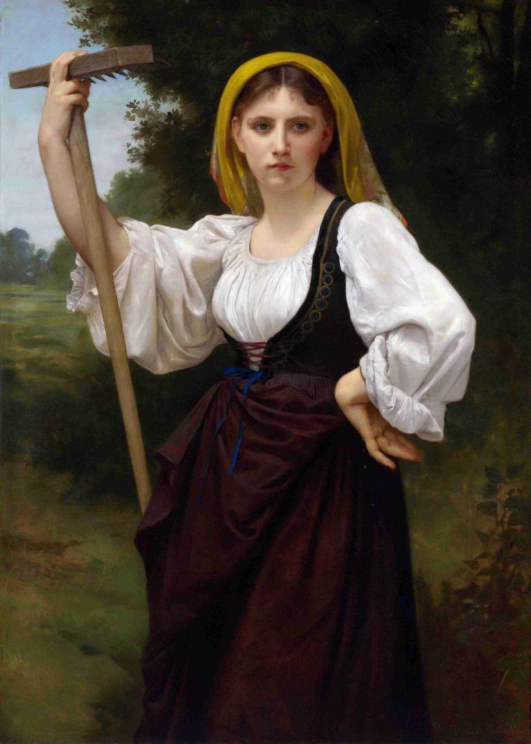 La faneuse,- Rafanis.,William-Adolphe Bouguereau,- William - Adolf Bougro.,Tranh sơn dầu,Tranh sơn dầu