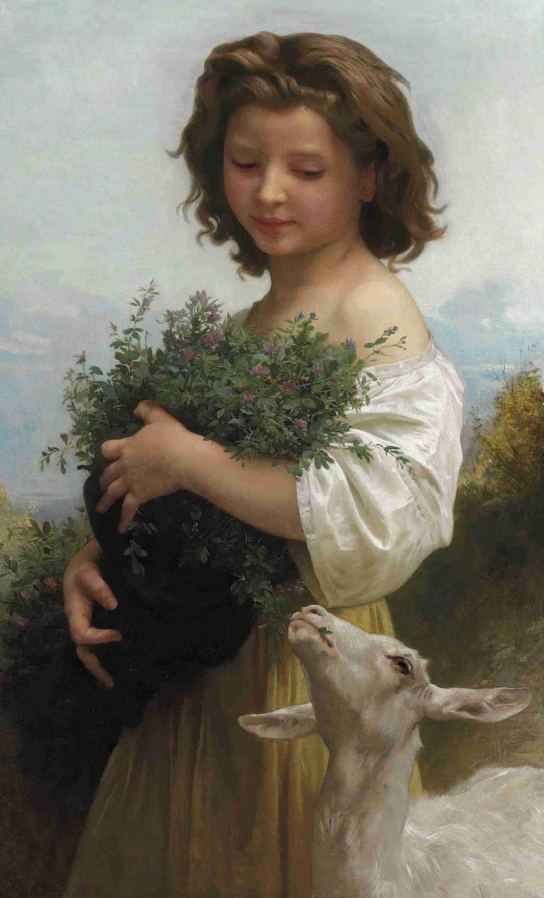 La petite Esméralda,Lille Esmeralda,William-Adolphe Bouguereau,Oljemaleri,Oljemaleri, 1 jente, brunt hår