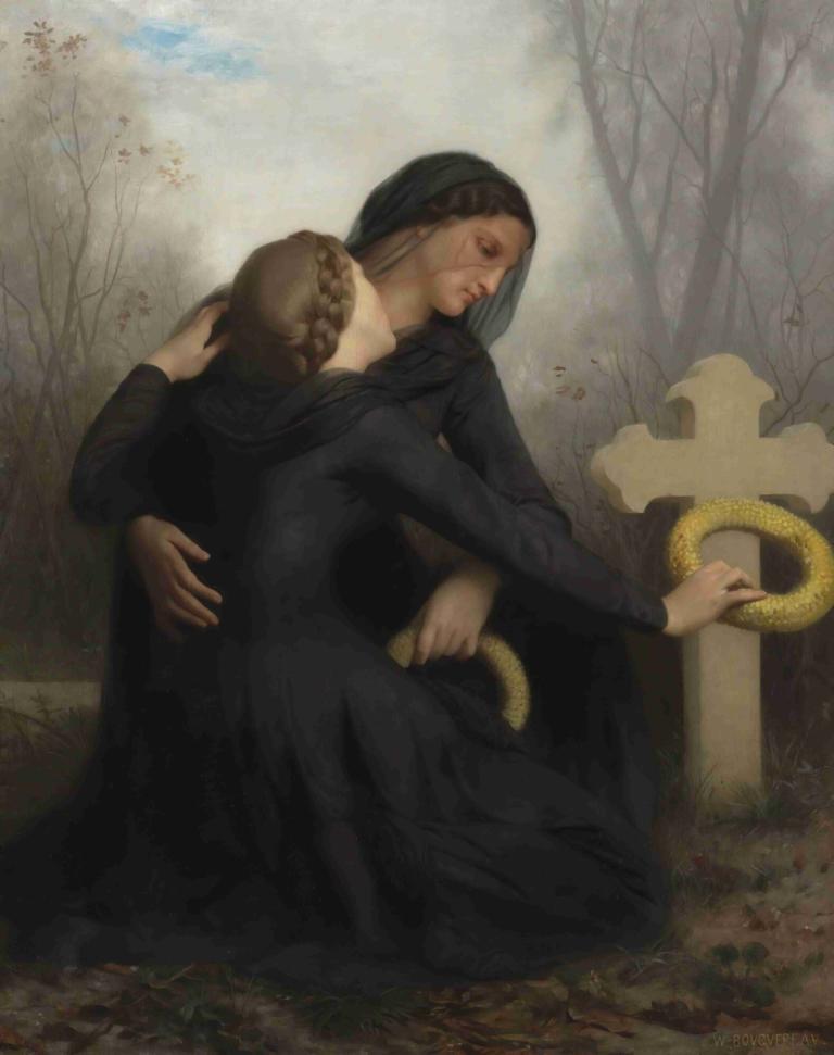 Le Jour Des Morts,Le Jours Morters.,William-Adolphe Bouguereau,- William - Adolf Bougro.,Tranh sơn dầu