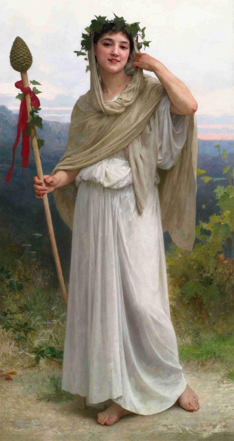 Prêtresse De Bacchus,Preoteasa lui Bacchus,William-Adolphe Bouguereau,Pictura in ulei,Pictura in ulei, 1 fata