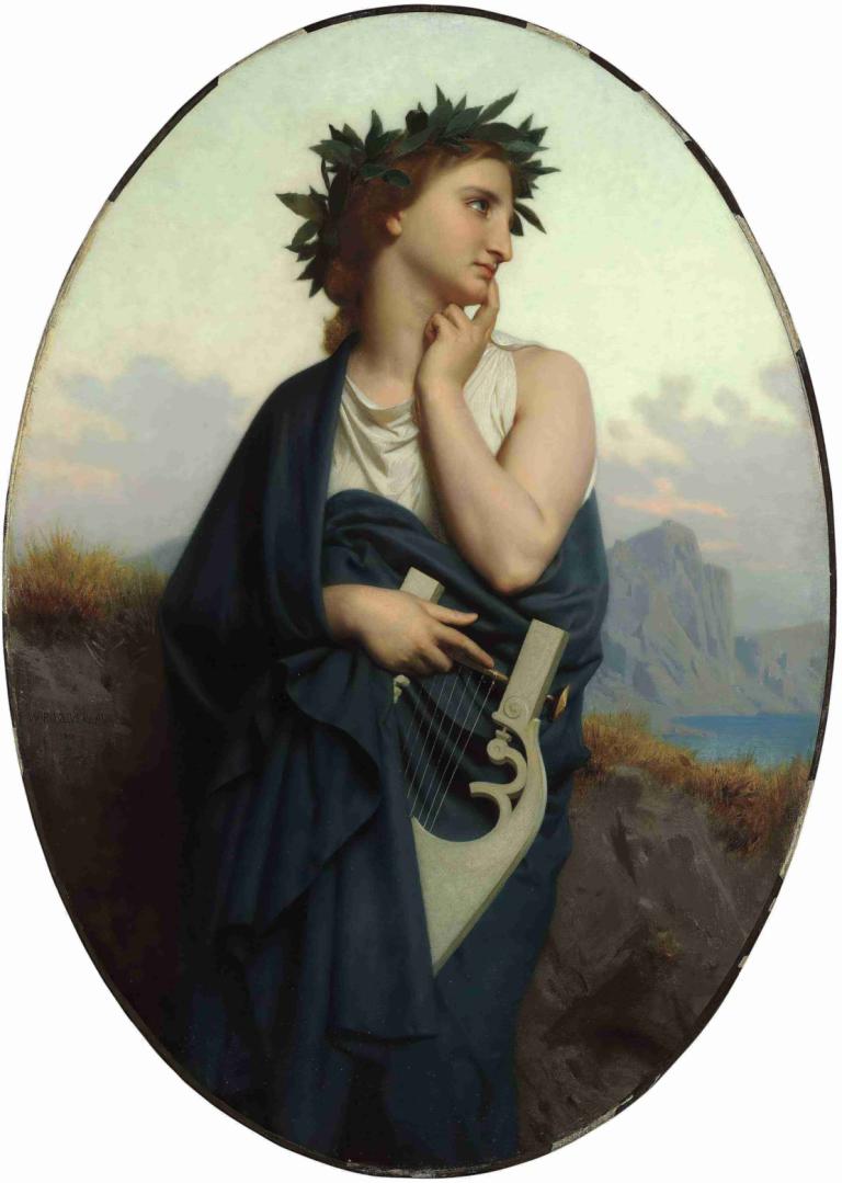 The Muse (Philomèle),Sang Inspirasi (Philomèle),William-Adolphe Bouguereau,Lukisan cat minyak