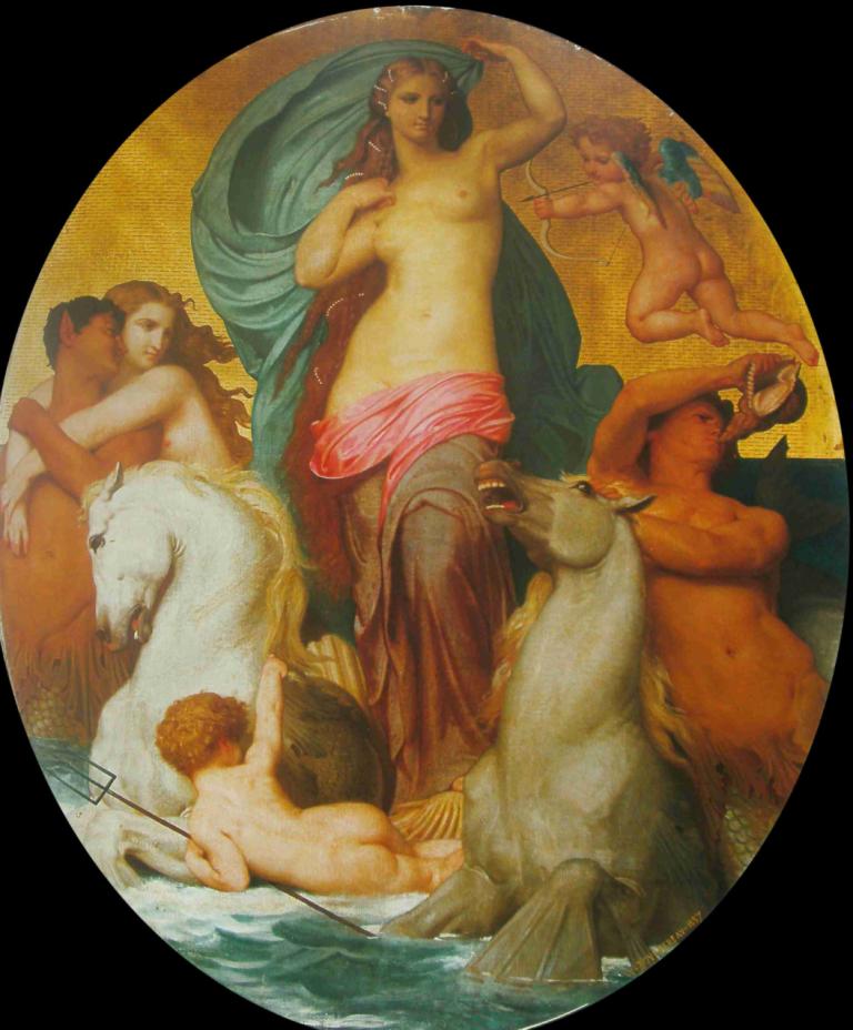 Venus Triumphant,Venus triumferende,William-Adolphe Bouguereau,Oliemaleri,Oliemaleri, kunstparodi, nøgen