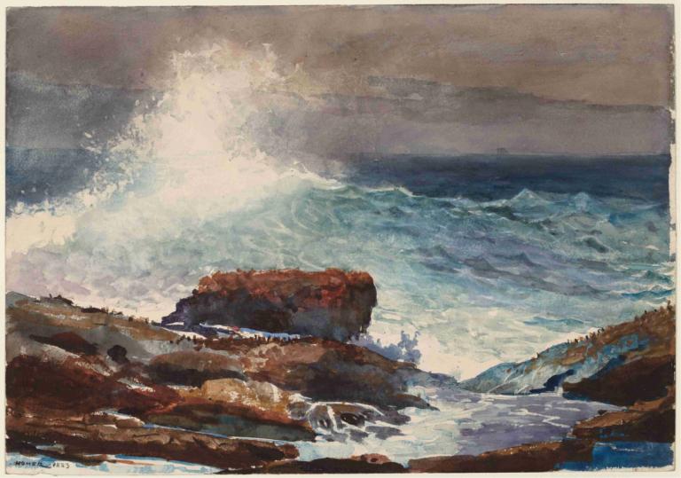 Incoming Tide, Scarboro, Maine,인커밍 타이드, 스카보로, 메인주,Winslow Homer,윈슬로우 호머,오일 페인팅,오일 페인팅, 인간은 없어, 옥외, 물, 파도, 경치