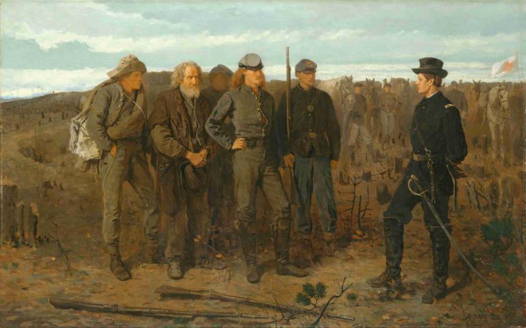 Prisoners from the Front,Пленники с фронта,Winslow Homer,Уинслоу Гомер,Картина Маслом,Картина Маслом, оружие