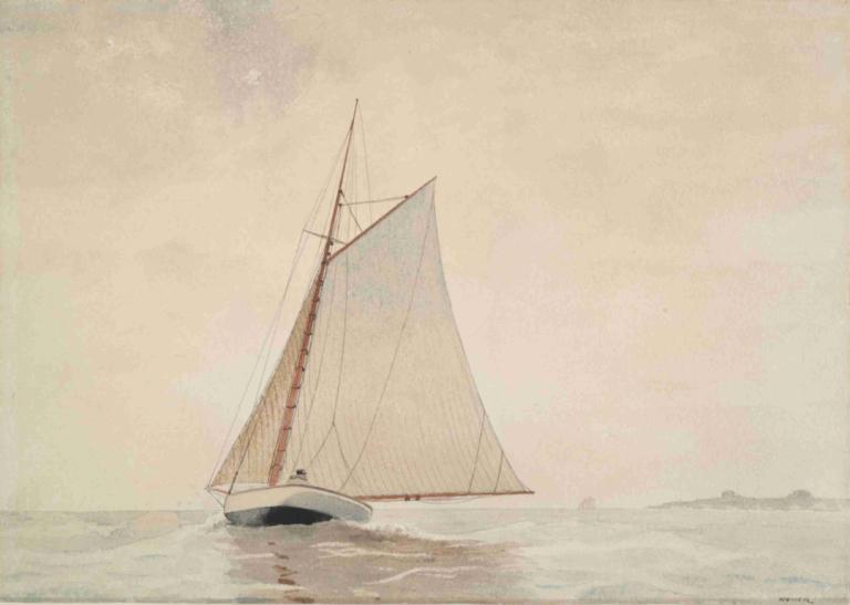 Sailing off Gloucester,In barca a vela al largo di Gloucester,Winslow Homer,Pittura ad olio,Pittura ad olio