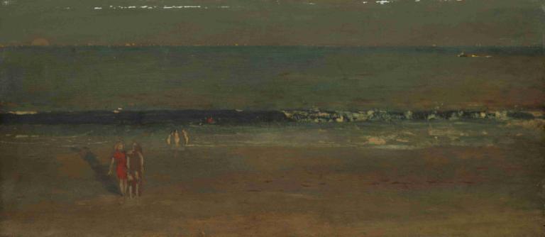 The Beach, Late Afternoon,Пляж, поздний полдень,Winslow Homer,Уинслоу Гомер,Картина Маслом,Картина Маслом