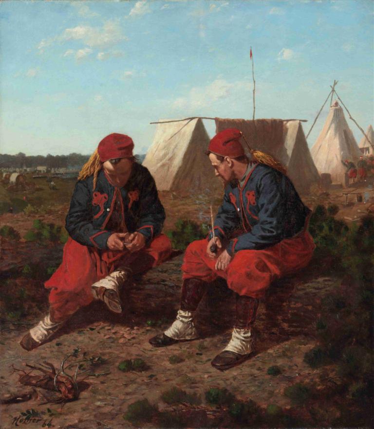 The Brierwood Pipe,Brierwoodova dýmka,Winslow Homer,Olejomalba,Olejomalba, více chlapců, venku, 2 kluci