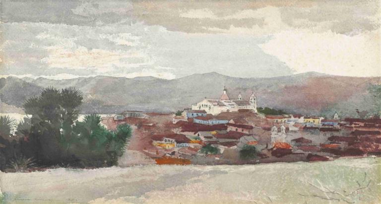 View of Santiago de Cuba,Pohled na Santiago de Cuba,Winslow Homer,Olejomalba,Olejomalba, scenérie, žádní lidé